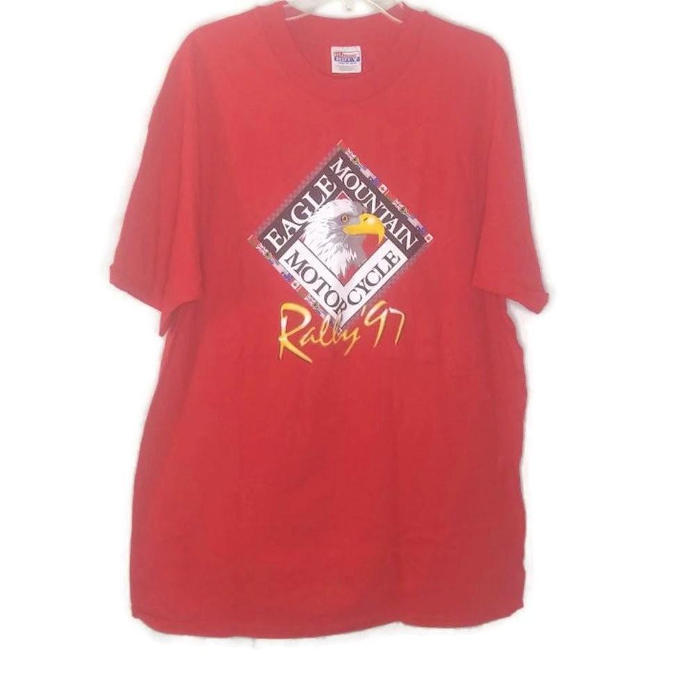 Vintage 90's Eagle Mountain Christian Motorcycle Rally Tee